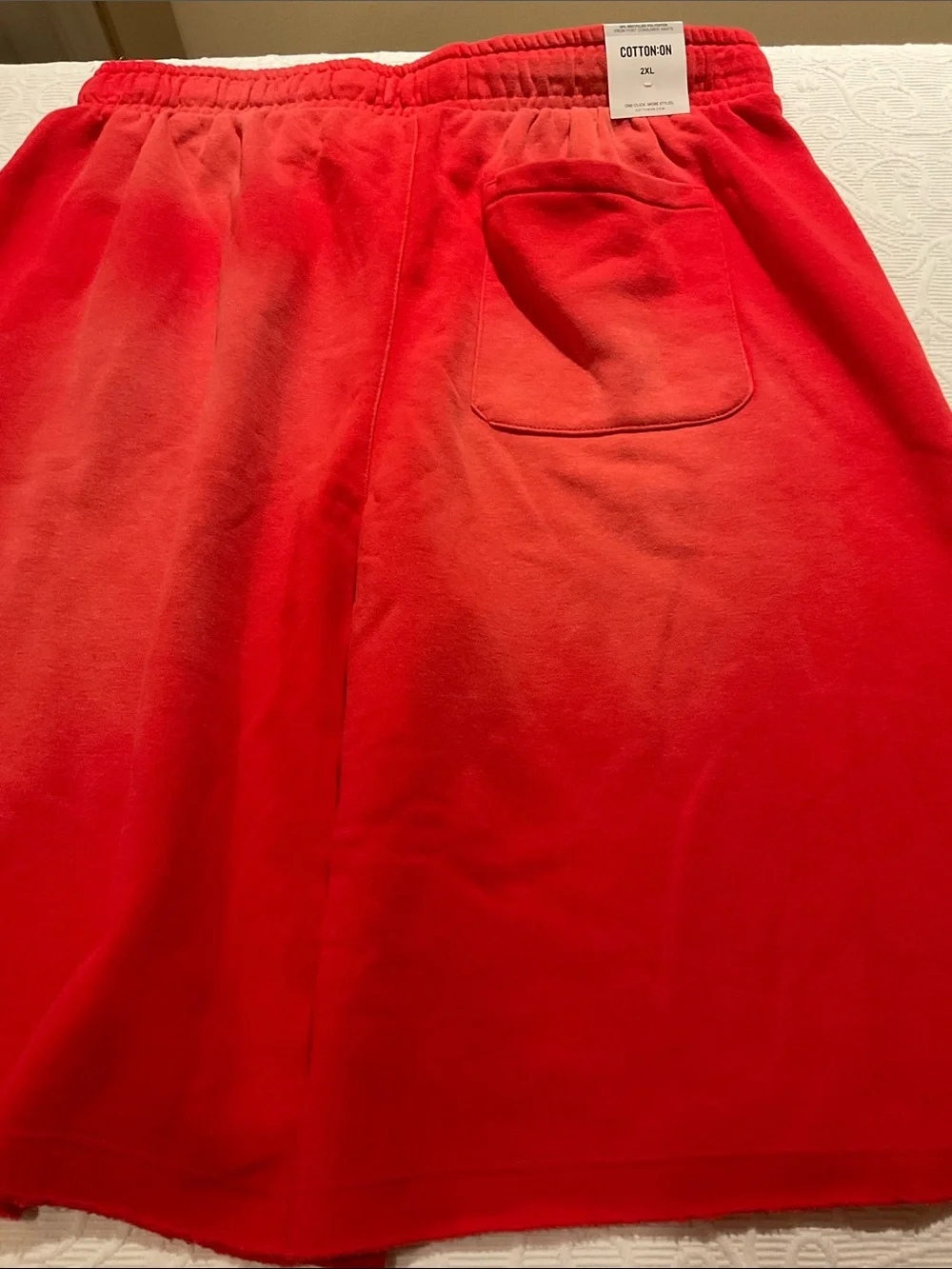 Cotton On Men's Red Athletic Drawstring Shorts. NWT. XXL